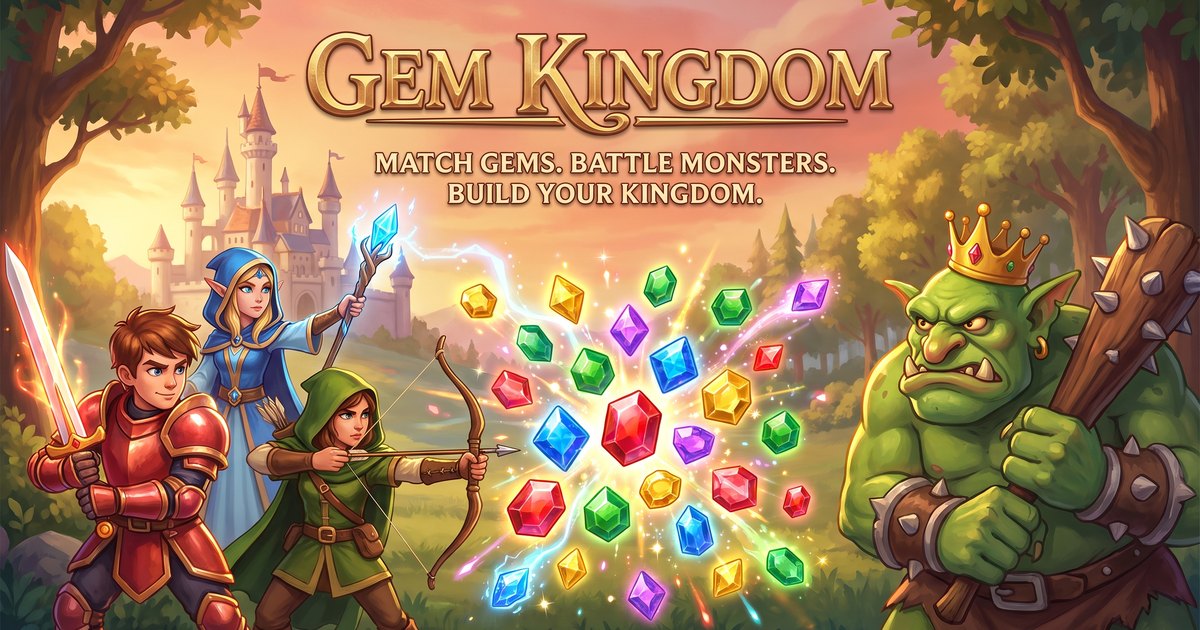 Gem Kingdom: A Fantasy Match-3 Where Beating Bosses Pays in POL